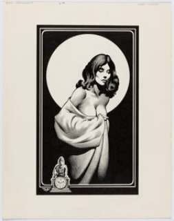 Fabian, Stephen | Stephen Fabian Transients and Other Disquieting Stories "Clocks" Illustration Original Art (W. Paul Ganley Publish... | Heritage