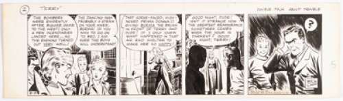 Caniff, Milton | Milton Caniff Terry and the Pirates Daily Comic Strip Original Art dated 8-5-41 (News Syndicate Co., Inc., 1941).... | Heritage