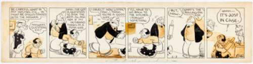 Segar, E. C. | E. C. Segar Thimble Theater Starring Popeye Daily Comic Strip Original Art Dated 6-3-37 (King Features, 1937).... | Heritage