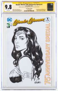 Randall, Ron - Ron Randall Wonder Woman 75th Anniversary Special #1 Hero Initiative Edition Sketch Cover Original Art Signature S...