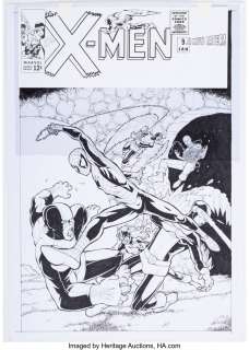 Artist, Unknown - Andie Tong X-Men #35 "One-Minute-Later" Cover Original Art (c. 2010s)....