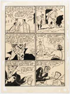 Briefer, Dick | Dick Briefer Frankenstein Unpublished Story Page 9 Original Art (Prize Comics, c.1948).... | Heritage