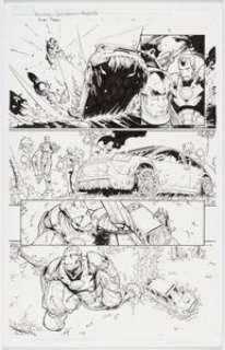 Marvel Artist - Patrick Scherberger Iron Man Royal Purple #1 Story Page 12 Original Art (Marvel, 2010)....