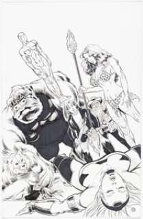 Durham, Robert - Rob Durham Cavewoman: Sisters of the Arena #2 Splash Page 24 Original Art (Amryl Entertainment, 2016). ...