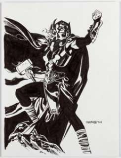 Samnee, Chris - Chris Samnee - Thor (Jane Foster) Specialty Illustration Original Art (2014)....
