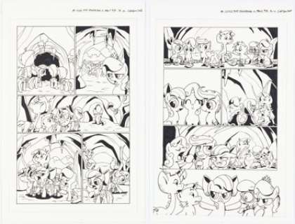 Funny Animal artist - unidentified - Agnes Garbowska My Little Pony: Friendship Is Magic #39 Story Pages 10 and 12 Original Art (IDW, 2016).... (Total: 2 Original Art)