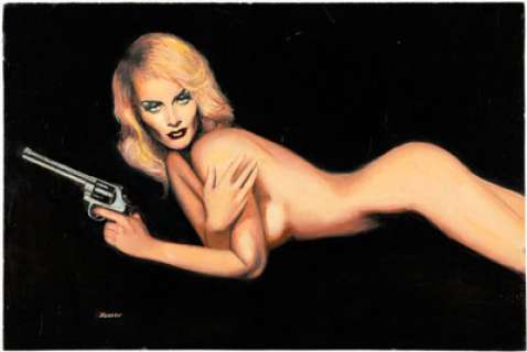 Lesser, Ron | Ron Lesser "The Dame Who Kept Knocking Them Dead" Painting Original Art (undated).... | Heritage