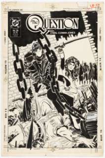 Cowan, Denys - Denys Cowan The Question #29 Cover Original Art (DC, 1989)....