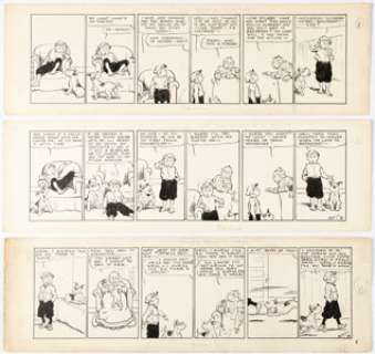 Dumm, Edwina - Edwina Dumm Cap Stubbs and Tippie Daily Comic Strip Original Art Group of 3 (Adams Service/King Features, c. mid-1... (Total: 3 Original Art)