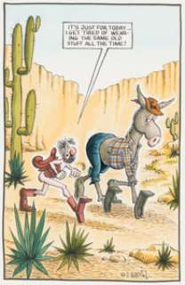 Martin, Don | Don Martin - Man and Mule Gag Original Art (c. 1990s).... | Heritage