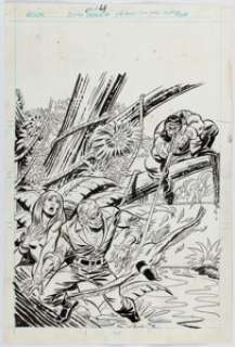 Wilson, Ron | Ron Wilson and Mike Esposito (art team attributed) Planet of the Apes #24 Unpublished Cover Original Art (Marvel U... | Heritage