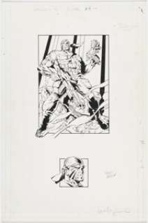 Green, Randy - Randy Green Wetworks Dozer #4 Trading Card Illustration Original Art (Wildstorm, 1995)....