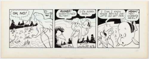 Richard Moore - The Little Mermaid Comic Strip Original Art (c. 1997)....
