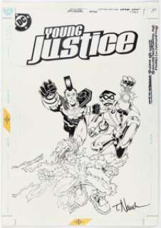 Todd Nauck and Larry Stucker - Young Justice #1,000,000 Cover Original Art (DC, 1998)....