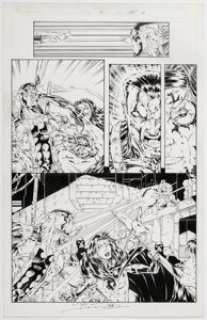 Brett Booth and Edwin Rosell - Backlash #6 Story Page 12 Original Art (Image, 1995)....