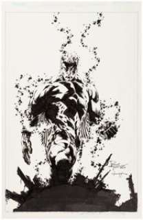 Philip Tan and Scott Williams - Black Bolt Illustration Original Art (1996/2009).