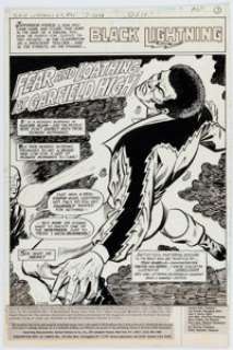 Trevor Von Eeden and Vince Colletta - Black Lightning #9 Splash Page 1 Original Art (DC, 1978).