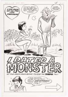 Bill Kresse (attributed) Archie‘s Madhouse #44 Story Page 1 Original Art (Archie, 1965).