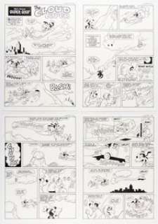 Kay Wright Walt Disney Super Goof #74 Complete 8-Page Story "The Cloud Caper" Original Art (Western, 1984). (Total: 8 Original Art) | Heritage