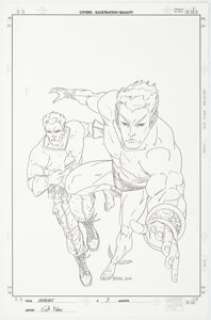 Scott Kolins The New Invaders #3 Cover Original Art (Marvel, 2004).