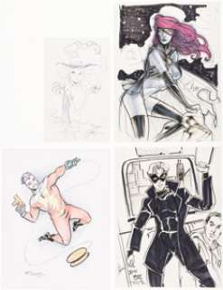 Jill Thompson, Chris Moreno, and others - Indy Comic Character Convention Sketches Original Art Group of 4 (2007). (Total: 4 Original Art)