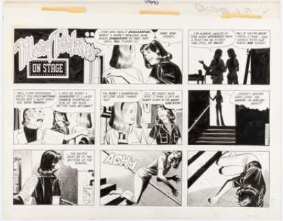 Leonard Starr Mary Perkins, On Stage Sunday Comic Strip Original Art and Color Guide dated 7-31-77 (Chicago Tribune, 1977). | Heritage