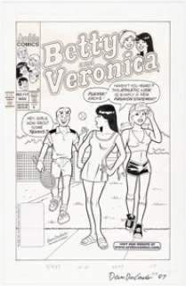 Dan DeCarlo and Alison Flood Betty and Veronica #117 Cover Original Art (Archie, 1997).