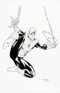 Robert Atkins Marvel Legends Spider-Man Packaging Illustration Original Art (Hasbro, 2013).