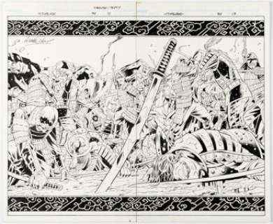 Stephen Sadowski and Andrew Pepoy Witchblade #94 Double Splash Pages 16-17 Original Art (Image/Top Cow, 2006).