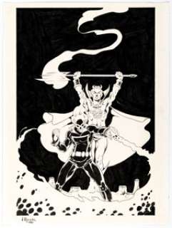 Mike Mignola Comic Reader #203 Unused Ghost Rider/Son of Satan Cover Original Art (Street Enterprises, 1982). | Heritage