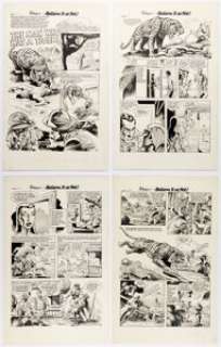 Howard Nostrand Ripley’s Believe It Or Not Magazine #4 "The Man Who Was a Tiger" Complete 5-Page Story Original Art (Harvey, 1954). (Total: 5 Original Art) | Heritage
