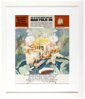 Al Jaffee MAD #319 Florida Marlins Inside Back Cover "Fold-In" Illustration Original Art (EC, 1993). | Heritage