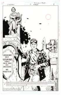 Tony Harris and Wade von Grawbadger Starman #5 Splash Page 1 Original Art (DC, 1995).