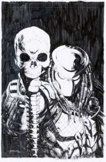Iban Coello Predator: The Original Years Omnibus #1 Cover Original Art (Marvel, 2022).