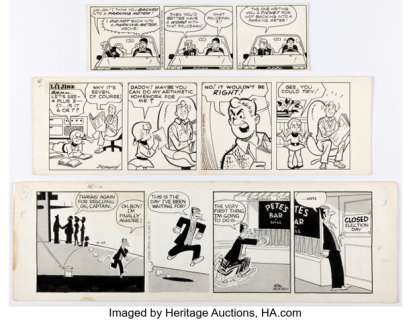 Pete Hansen, Joe Edwards, and Henry Scarpelli - Daily Comic Strips Original Art Group of 3 (1960-1986). (Total: 3 Original Art)