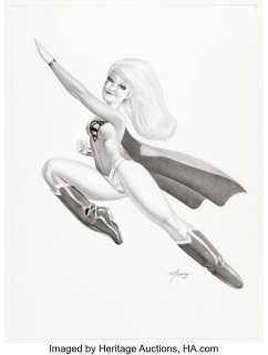 Richard Moore - Supergirl Adult Illustration Original Art (2000).