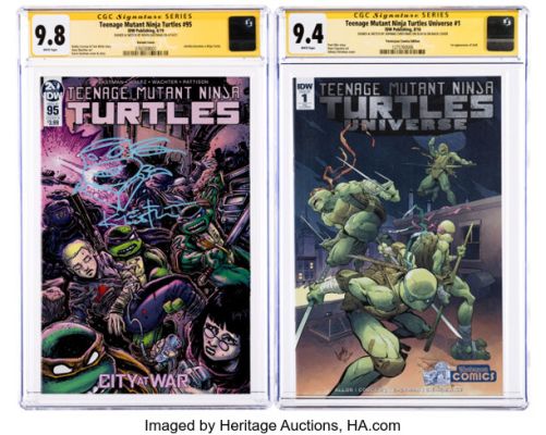 Kevin Eastman and Johnnie Christmas - Teenage Mutant Ninja Turtles-Related Variant Covers - CGC-Certified Signature Series Sketch Original Art Group of 2 (IDW Publishing, 2016-19). (Total: 2 Original Art)