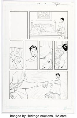 Cliff Rathburn [Ryan Ottley printed blue lines] Invincible #83 Story Page 10 Original Art (Image, 2011).