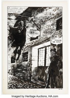 Milo Manara Genius #13 "Il vascello fantasma" ("The Ghost Ship") Page 13 Original Art (Furio Viano Editoré, 1970). | Heritage