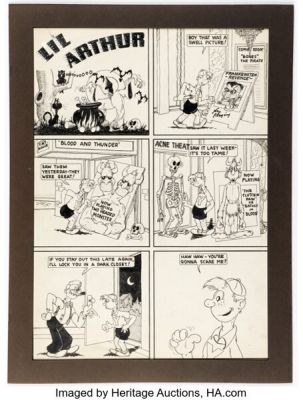 Fred Schwab Star Comics #5 Complete 1-Page "L‘il Arthur" Story Original Art (Chesler, 1937).