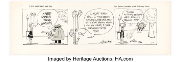 Brant Parker The Wizard of Id Daily Comic Strip Original Art dated 1-3-75 (Field Enterprises, 1975). | Heritage