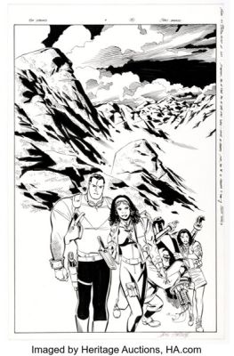 Chris Sprouse and Al Gordon Tom Strong #2 Splash Page 24 Original Art (DC/America‘s Best Comics, 1999).