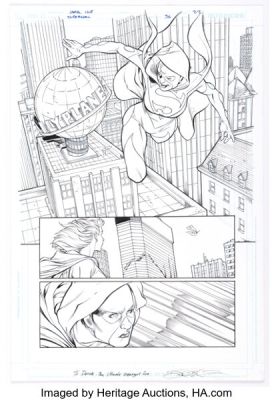 Jamal Igle and Keith Champagne Supergirl #36 Superwoman Story Page 22 Original Art (DC, 2009).