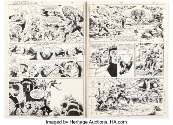 Chris Warner and Randy Emberlin Alien Legion #8 and 10 Story Pages Original Art Group of 2 (Marvel/Epic, 1985). (Total: 2 Original Art)