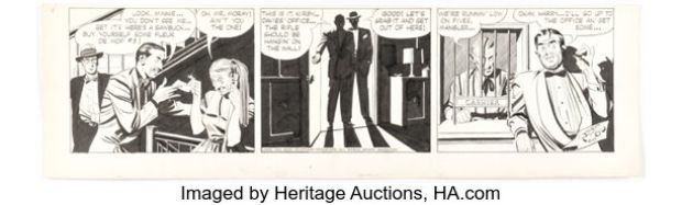Alex Raymond Rip Kirby Daily Comic Strip Original Art dated 8-13-52 (King Features Syndicate, 1952). | Heritage