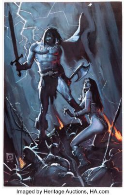 John Watkiss - Conan Painting Original Art (2007).