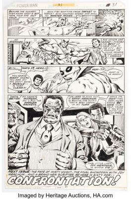 Mike Zeck and Ernie Chan Power Man and Iron Fist #51 Story Page 17 Original Art (Marvel, 1978). | Heritage