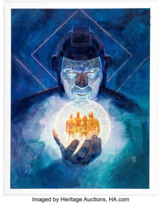 Alex Maleev New Fantastic Four #1 Variant Cover Original Art (Marvel, 2022).