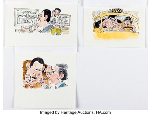 Paul Coker MAD #508 Spot Illustrations Original Art Group of 3 (EC, 2010). (Total: 3 Items) | Heritage