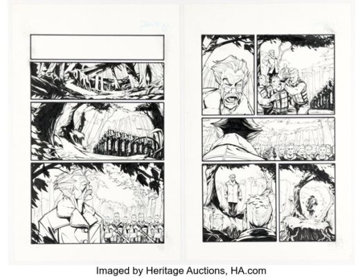 Joelle Jones Fables #150 "The Last Gepetto Story" Complete 2-Page Story Original Art (DC/Vertigo, 2015).